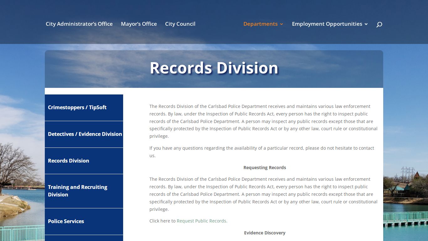Records Division | Carlsbad, New Mexico - Official City Website